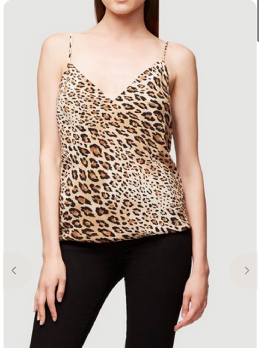 FRAME Silk Cheetah Print Camisole XS $250